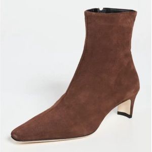 STAUD Wally Ankle Suede - mahogany brown